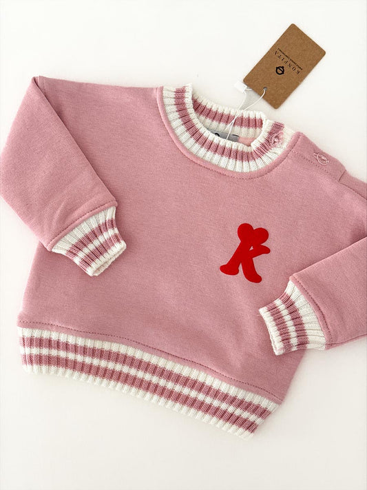 Pull Moltonné Tricot Rose