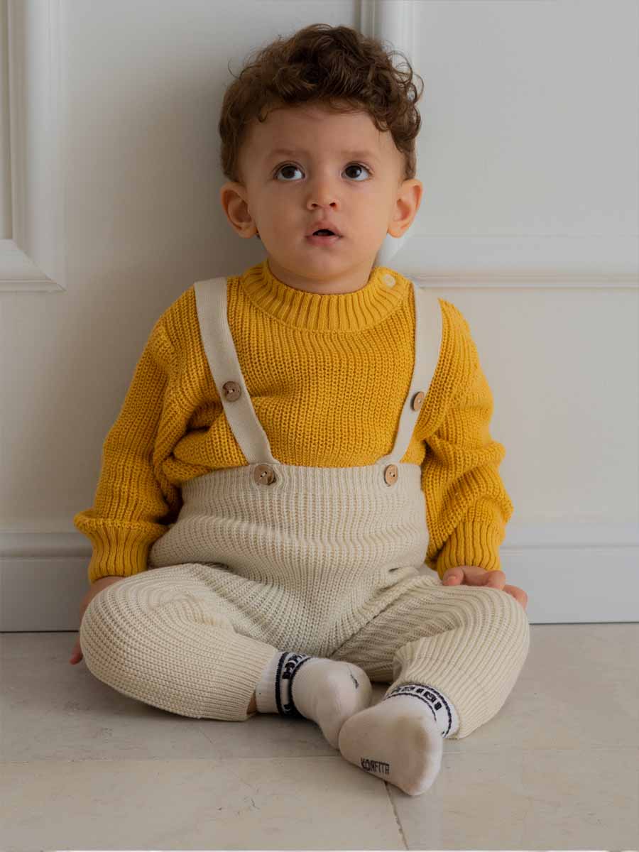 Salopette Tricot Beige