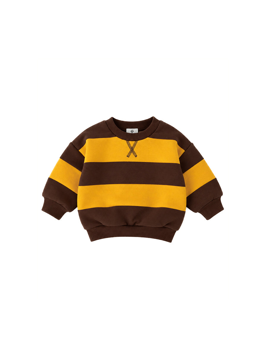 Sweat Rayé Choco Jaune
