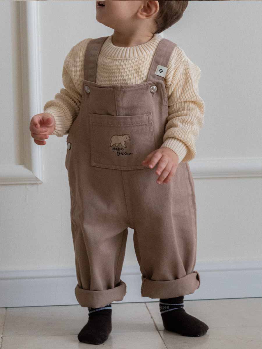 Salopette Jeans Petit Bear Moka