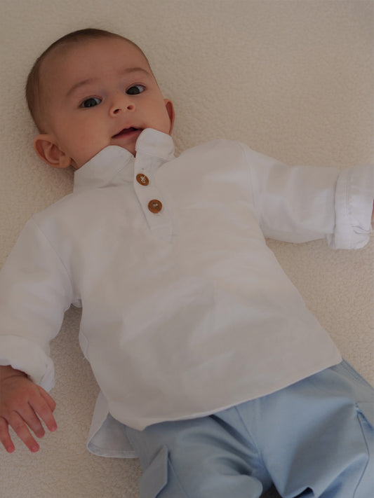 Chemise Col Mao Blanc V1