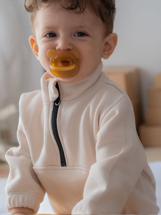 Ensemble Zip en Molleton Beige