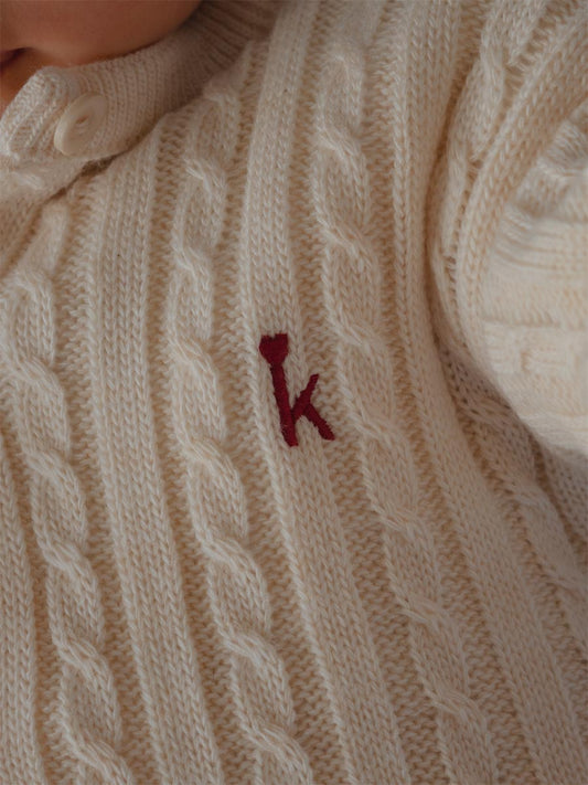 Gilet Tricot Torsadé V1