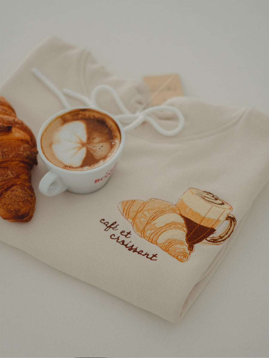 Hoodie Molletonné Café & Croissant
