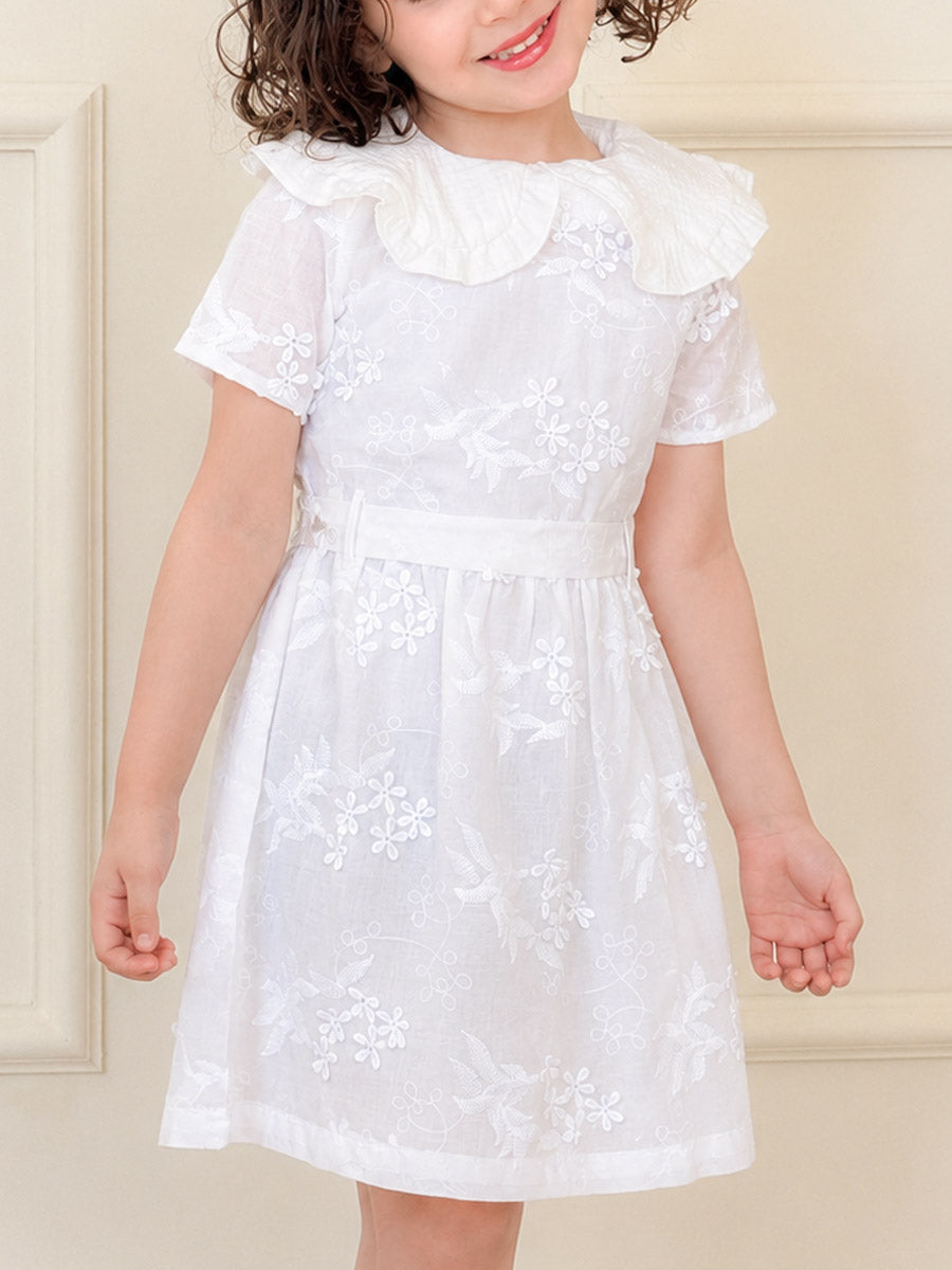 Robe Flowers Blanche