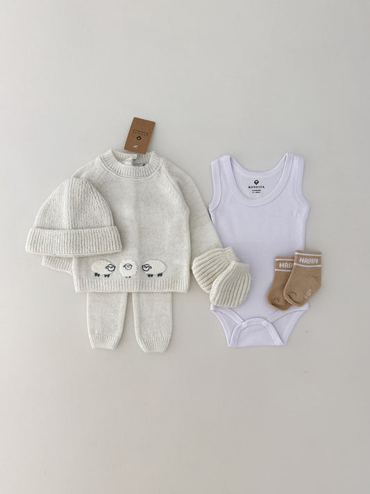 Kit de naissance Trio de Moutons (6 pièces)
