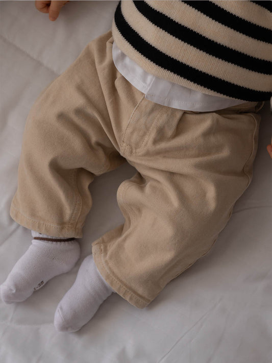 Pantalon Baggy Jeans Beige V1