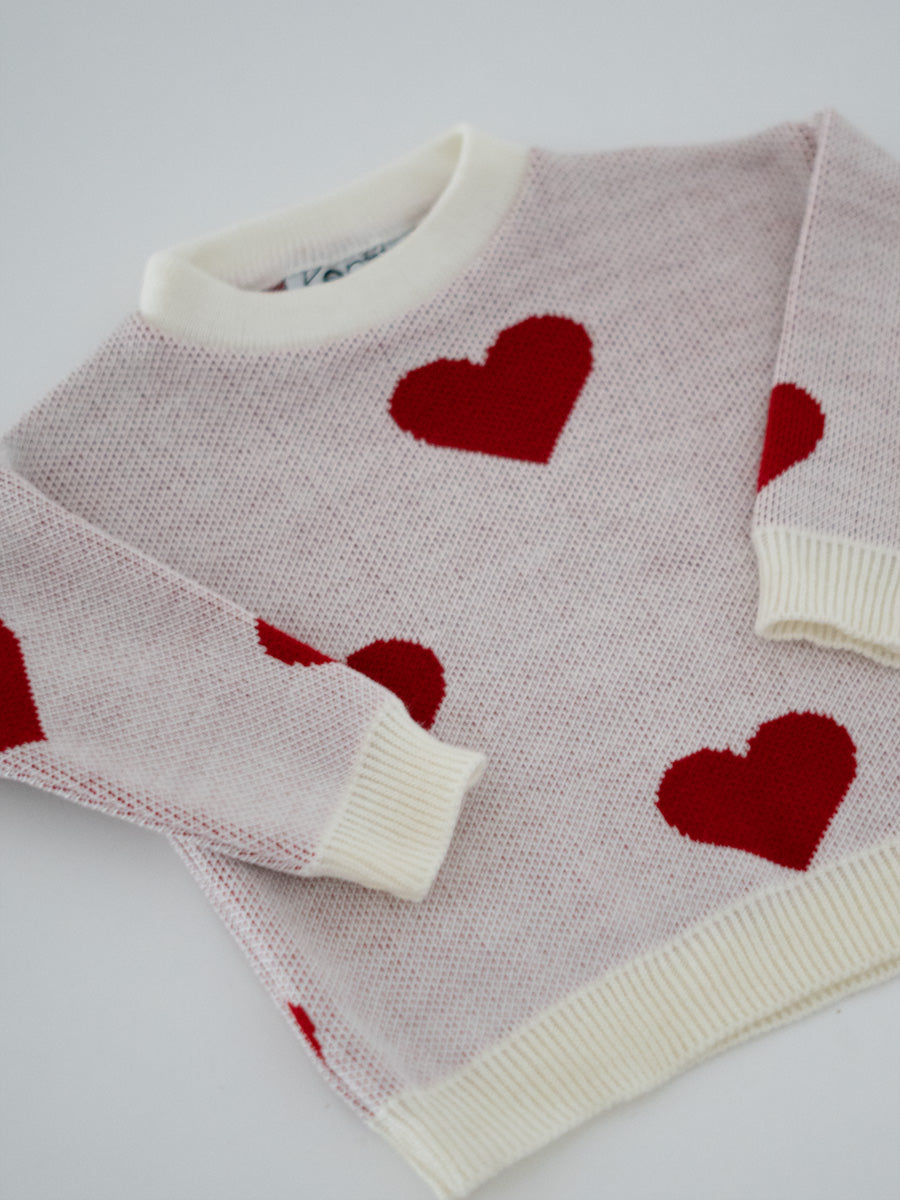 Ensemble Tricot Coeur Rouge