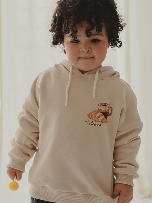 Hoodie Molletonné Café & Croissant V1