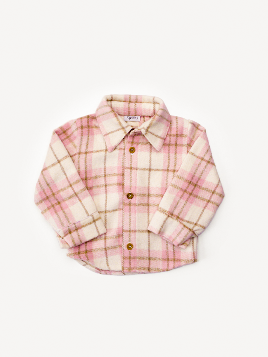 Surchemise à Carreaux Rose V1
