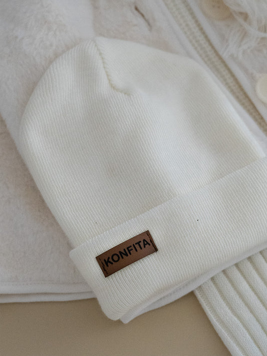 Bonnet Tricot Blanc V1