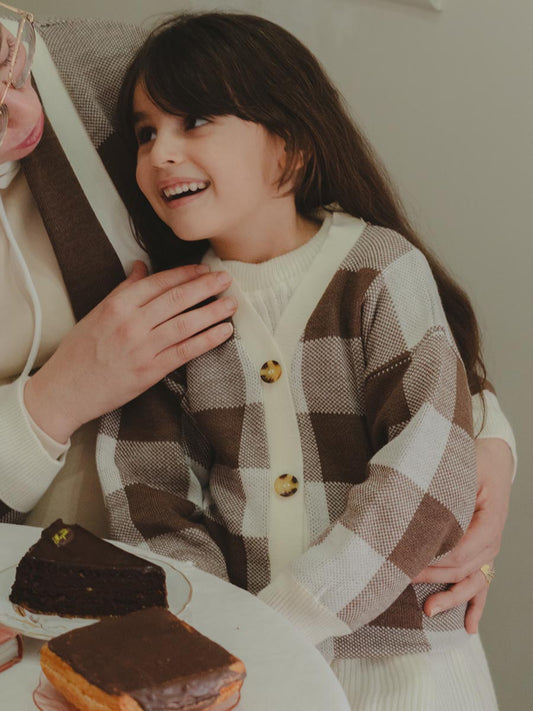 Gilet carreaux Chocolat V1