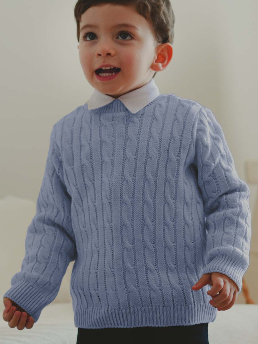 Pull Old-money Bleu ciel V1