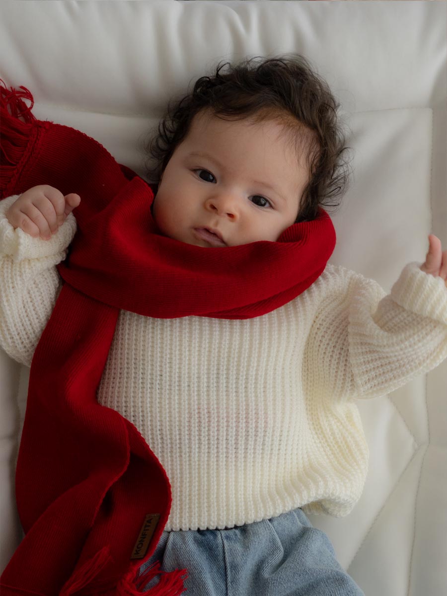 Pull tricot Blanc V1