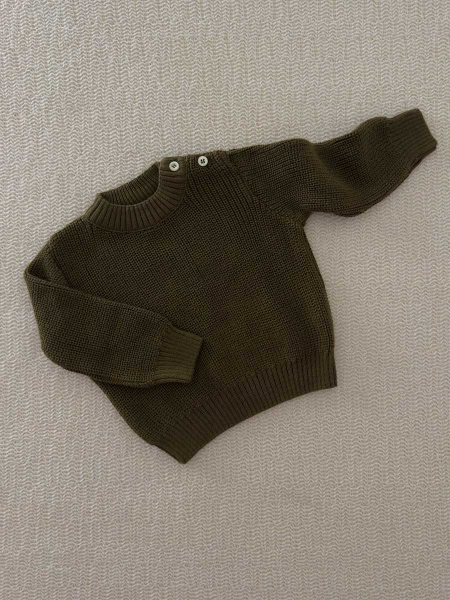 Pull Tricot Vert Militaire