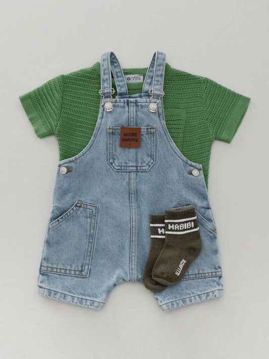 Pack Salopette Blue & Green ( 3 articles )