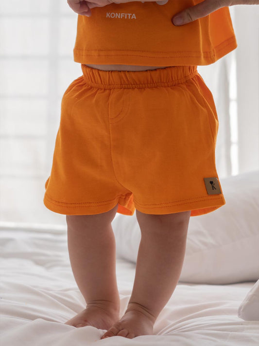 Short Coton Orangé