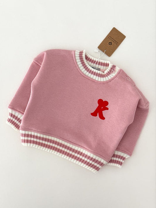 Pull Moltonné Tricot Rose