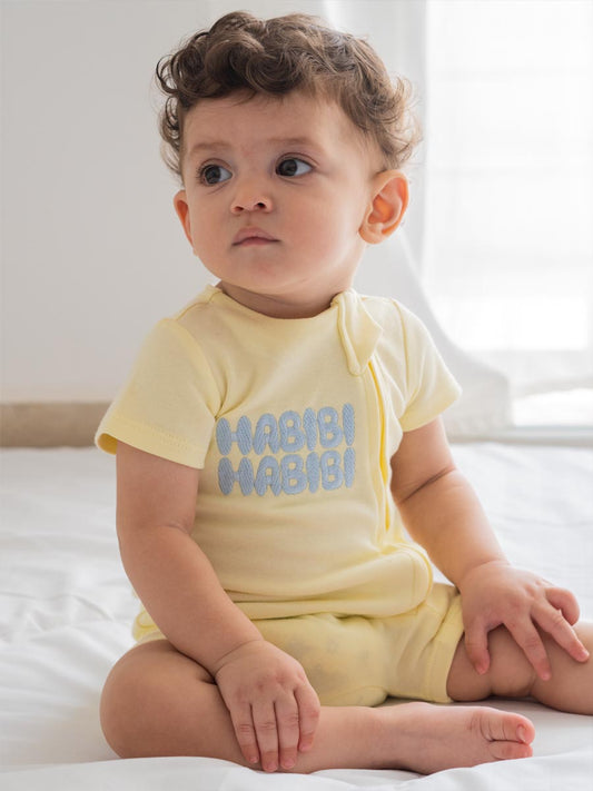 Combinaison Habibi Coton Doux Jaune