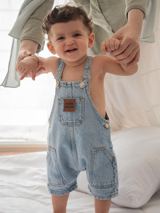 Salopette Short Jeans Clair