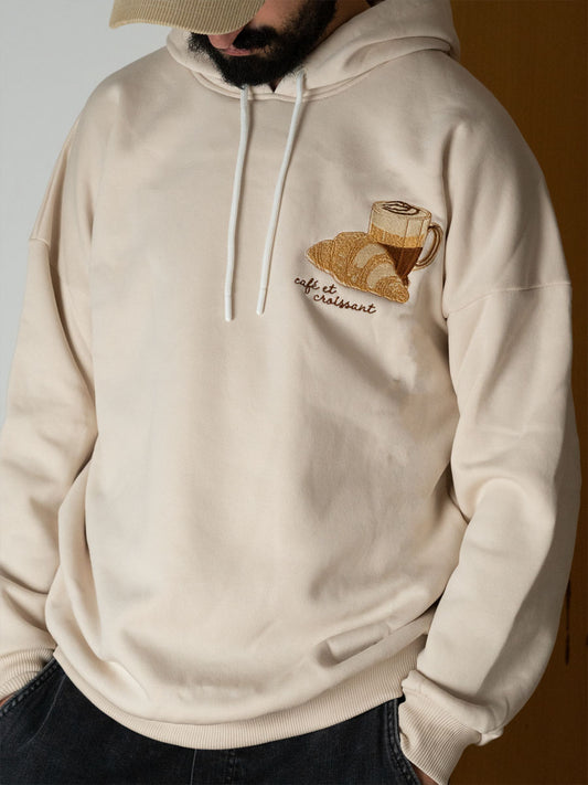 Hoodie Molletonné Café & Croissant Adulte