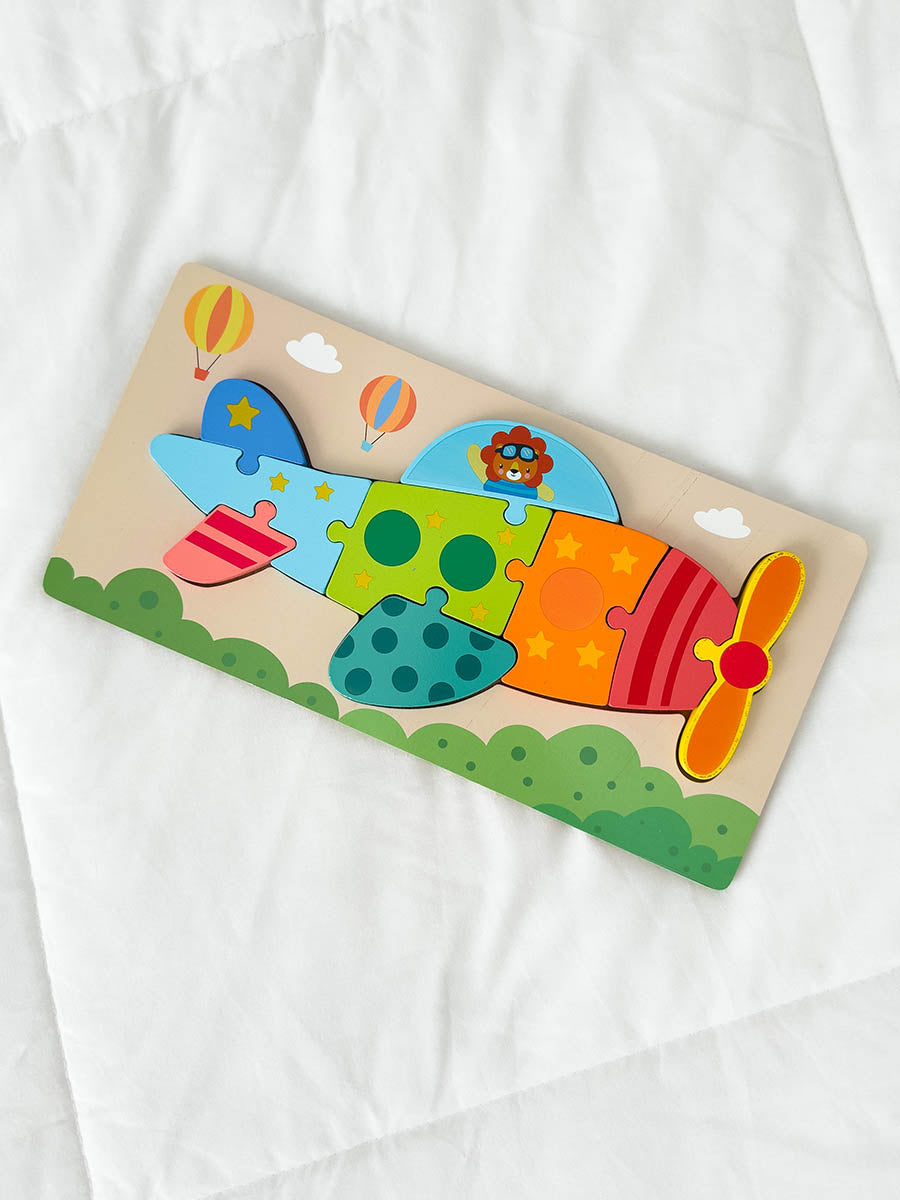 Puzzle en Bois Grand Format – Petit Aviateur