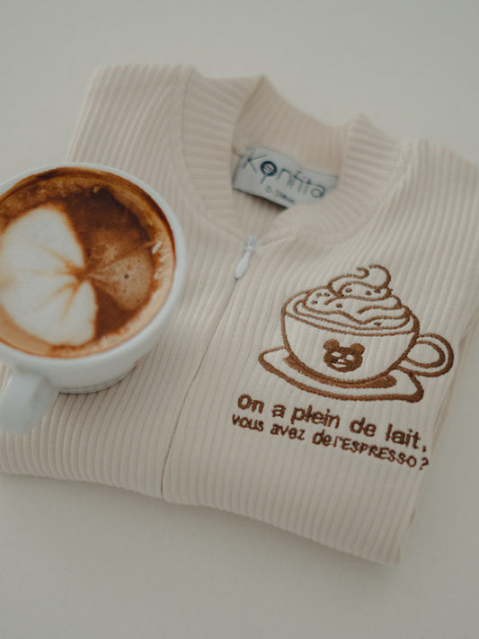 Combinaison Coffee Beige Rayé