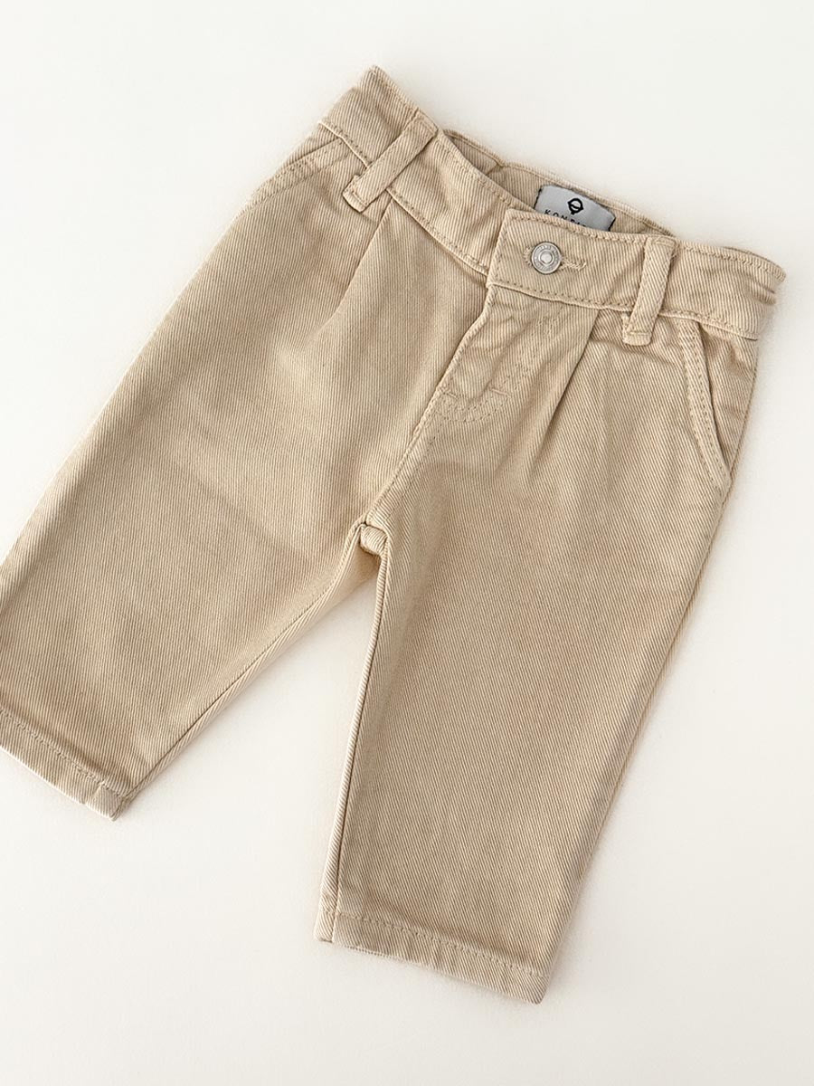 Pantalon Jean Baggy Beige