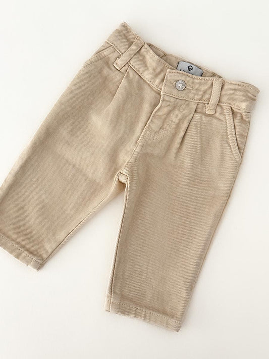 Pantalon Jean Baggy Beige