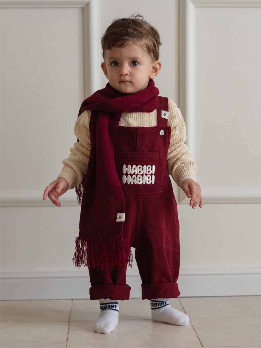 Salopette Jeans HABIBI Burgundy