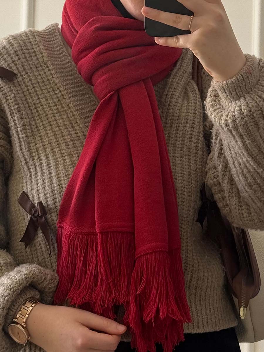 Cache-col Tricot Adulte Rouge