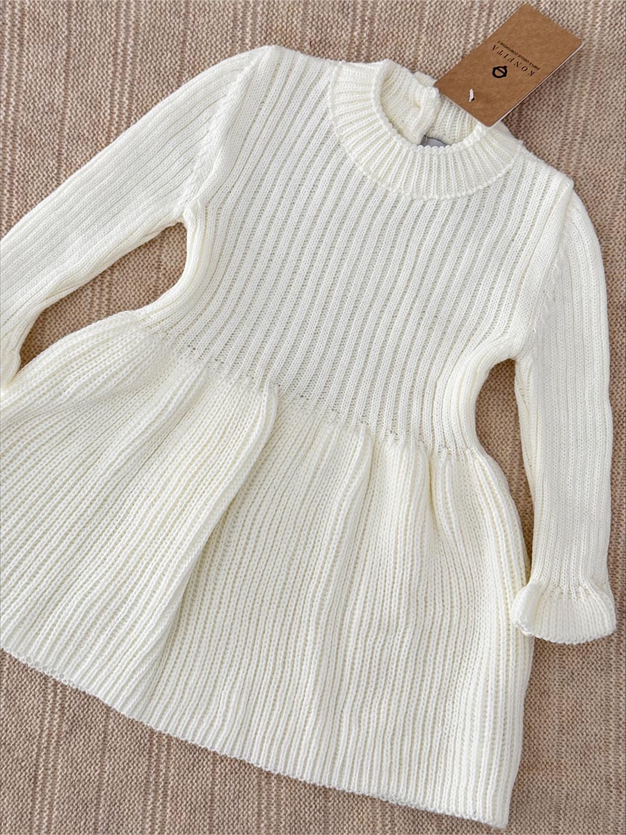 Robe Tricot Ecru