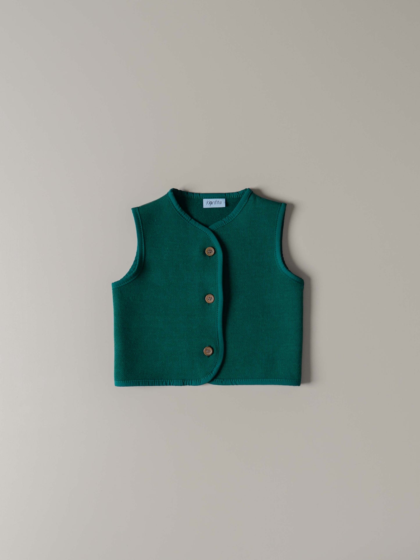 Gilet Vert effet Cachemire