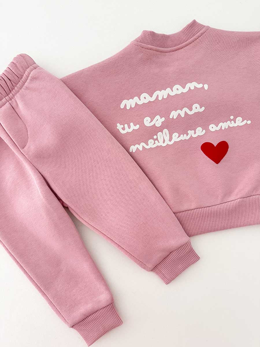 Ensemble Maman tu es ma meilleure amie Rose