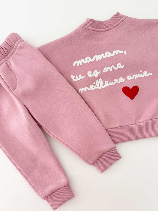 Ensemble Maman tu es ma meilleure amie Rose