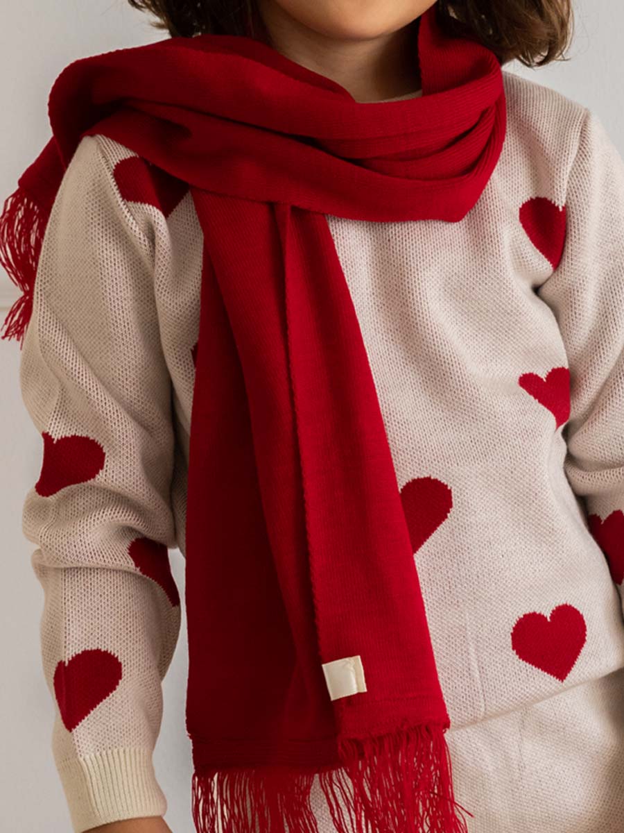 Cache-col Tricot Rouge pour Bébe