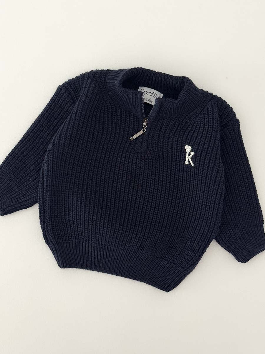 Pull Half-zip Bleu Marine