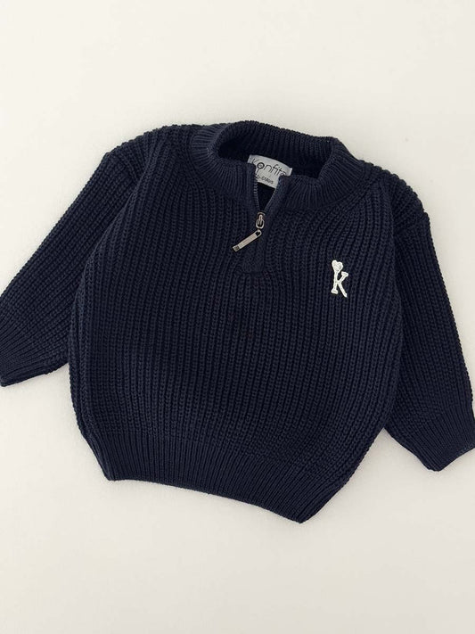 Pull Half-zip Bleu Marine