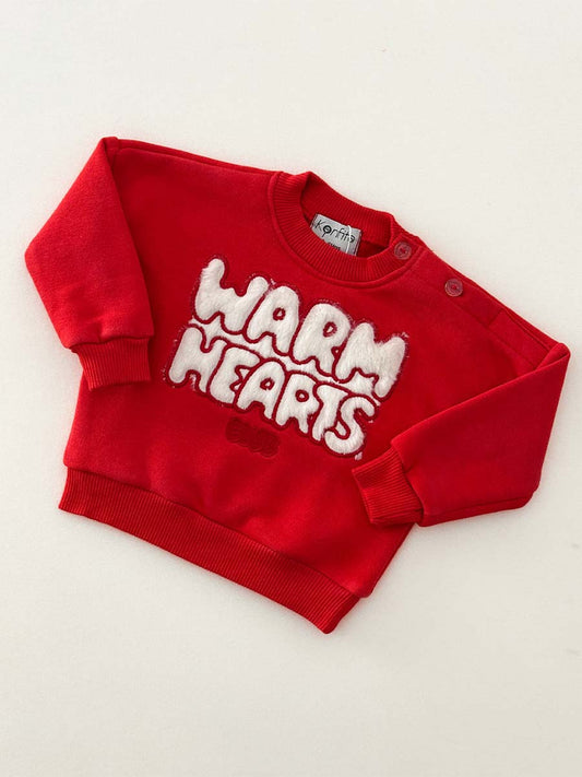 Pull Warm Hearts Club Rouge