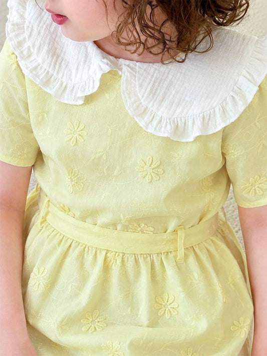 Robe Flowers Jaune