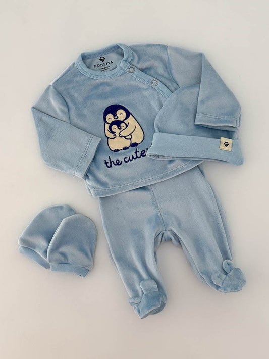 Sortie Clinique Bleu Sweet Penguin ( 6 Pièces )