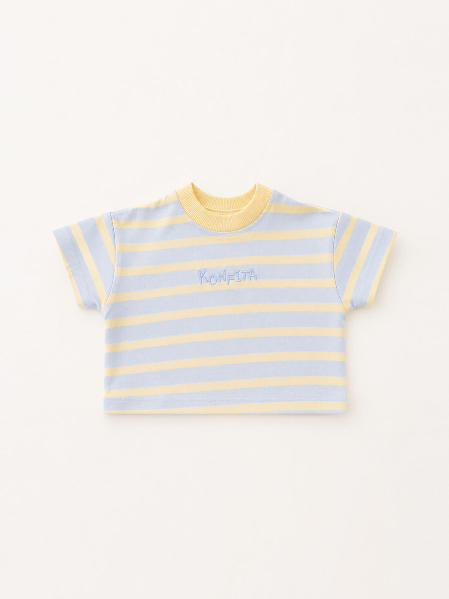 Pull Rayé Jaune et Bleu