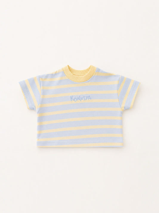 Pull Rayé Jaune et Bleu