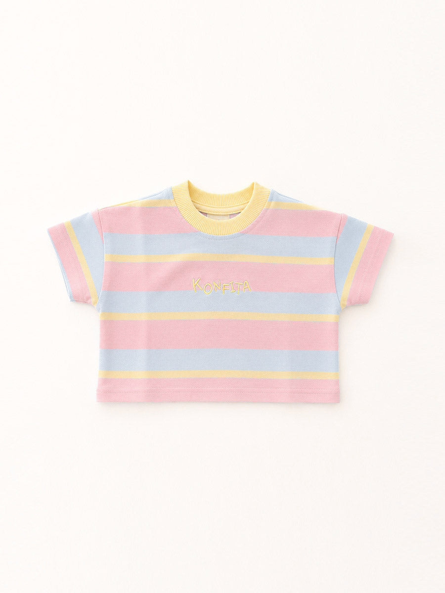 Pull Rayé Jaune,Rose et Bleu