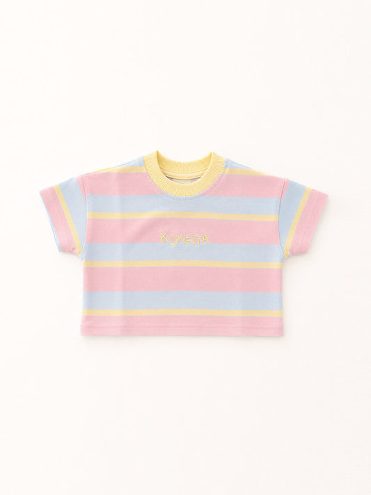 Pull Rayé Jaune,Rose et Bleu