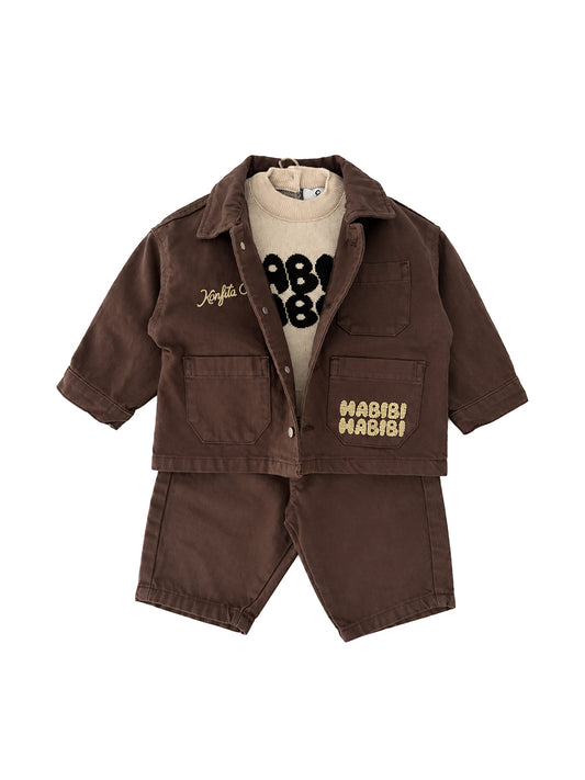 Look Complet Habibi - Denim & Tricot Marron
