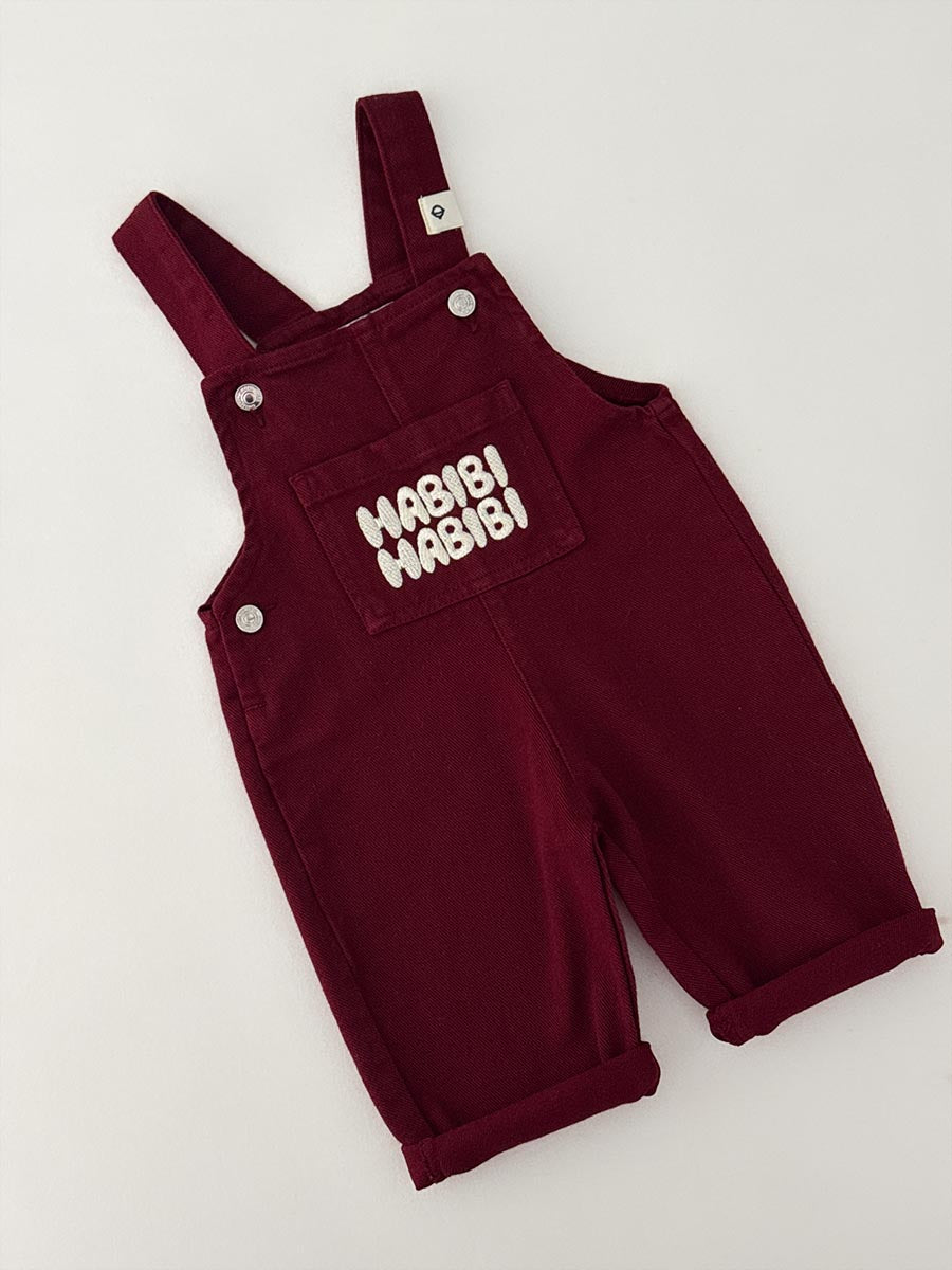 Salopette Jeans HABIBI Burgundy