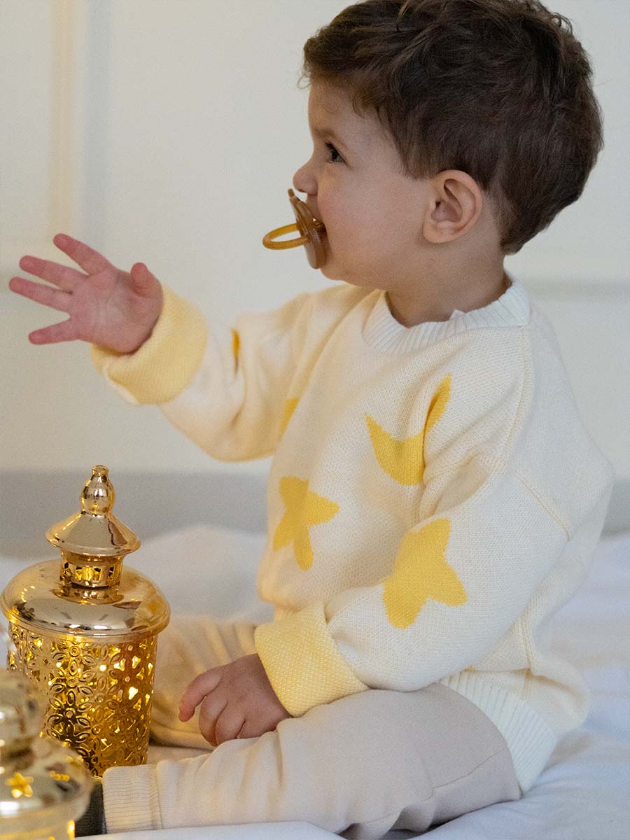 Pull Tricot نجمة وهلال