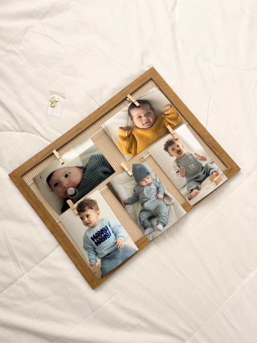 Cadre 1 – Bois avec ficelles & pinces