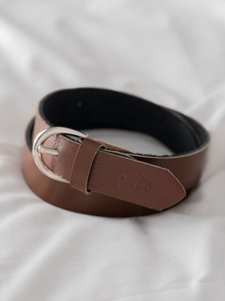 Ceinture en Cuir Marron